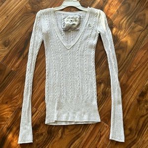 Abercrombie and Fitch size small, long sleeve V-neck sweater.